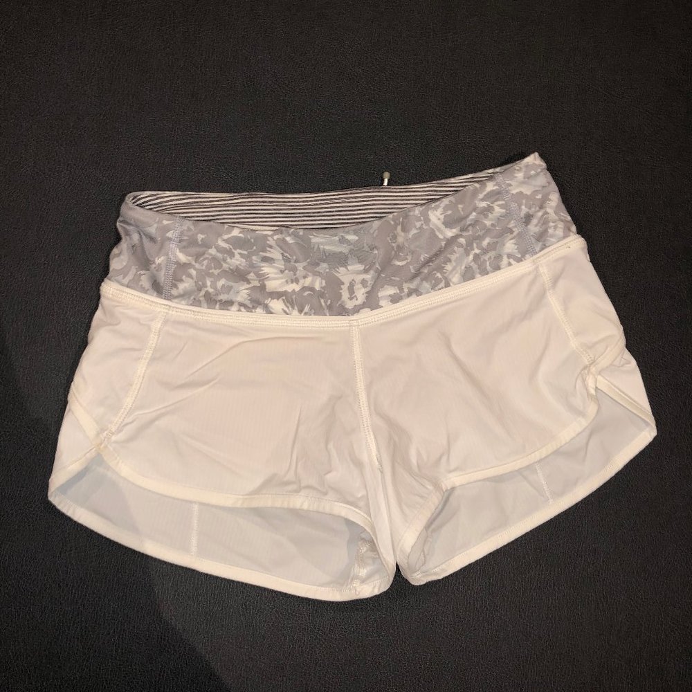 White Lululemon Running Shorts